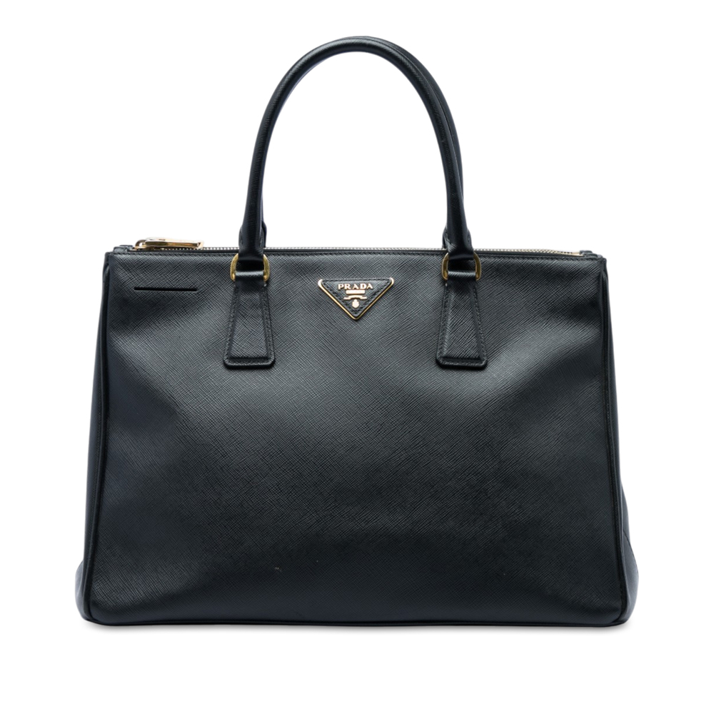 Pre-Loved Prada Medium Saffiano Lux Galleria Double Zip Satchel